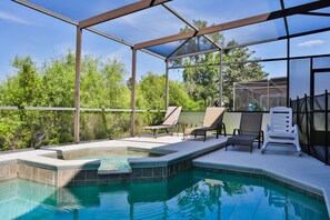 Pool - Stunning House With Lanai, Pool, Ping-pong, Full Kitchen, & Wifi (Davenport)