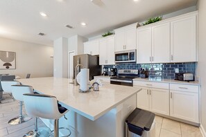 House, Multiple Beds, Pool Access, Pool View (Champions Gate Luxury Townhome) | Private kitchen - Spacious Townhouse With Resort Amenities, Private Heated Pool and W/D (Davenport)