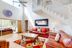 House, Multiple Beds, Pool Access, Pool View (Windsor Place Escape) | Living area - Spacious Home in a Great Neighborhood With Enclosed Pool & AC - Dog-friendly (Davenport)