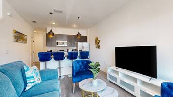 Casa, várias camas, cozinha (Zen Hideaway) | Área de estar