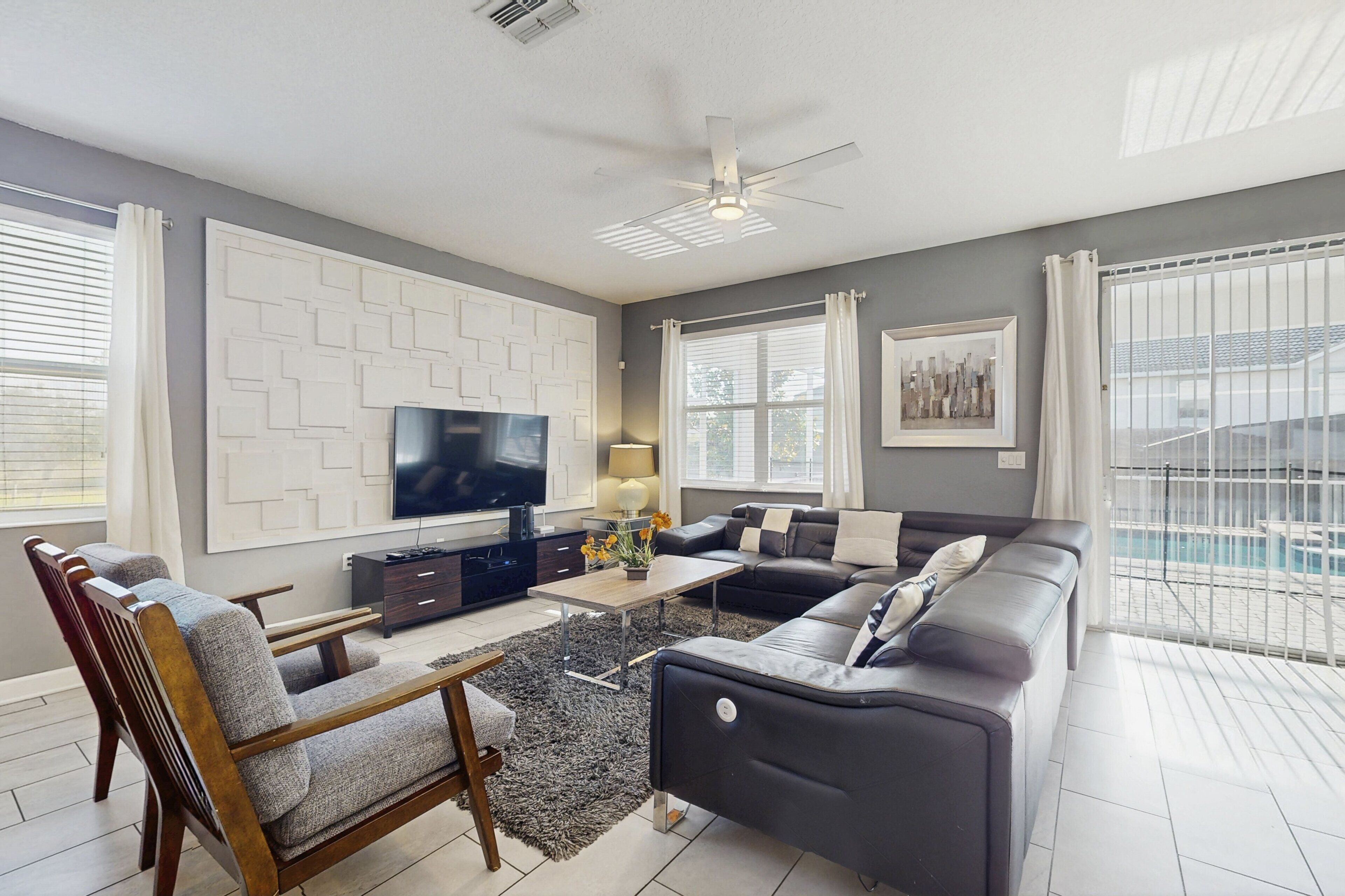 House, Multiple Beds, Pool Access, Pool View (Sky View Mansion - Champions Gate) | Living area