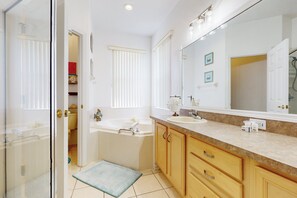 House, Multiple Beds, Pool Access, Pool View (Blue Sweet Haven) | Bathroom - Single-story Home With Private Pool, Wifi, Central AC, WD and Full Kitchen (Haines City)