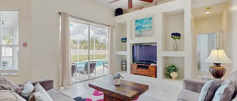 Maison, plusieurs lits, accÚs piscine, vue piscine (Grosvenor Getaway) | Coin séjour