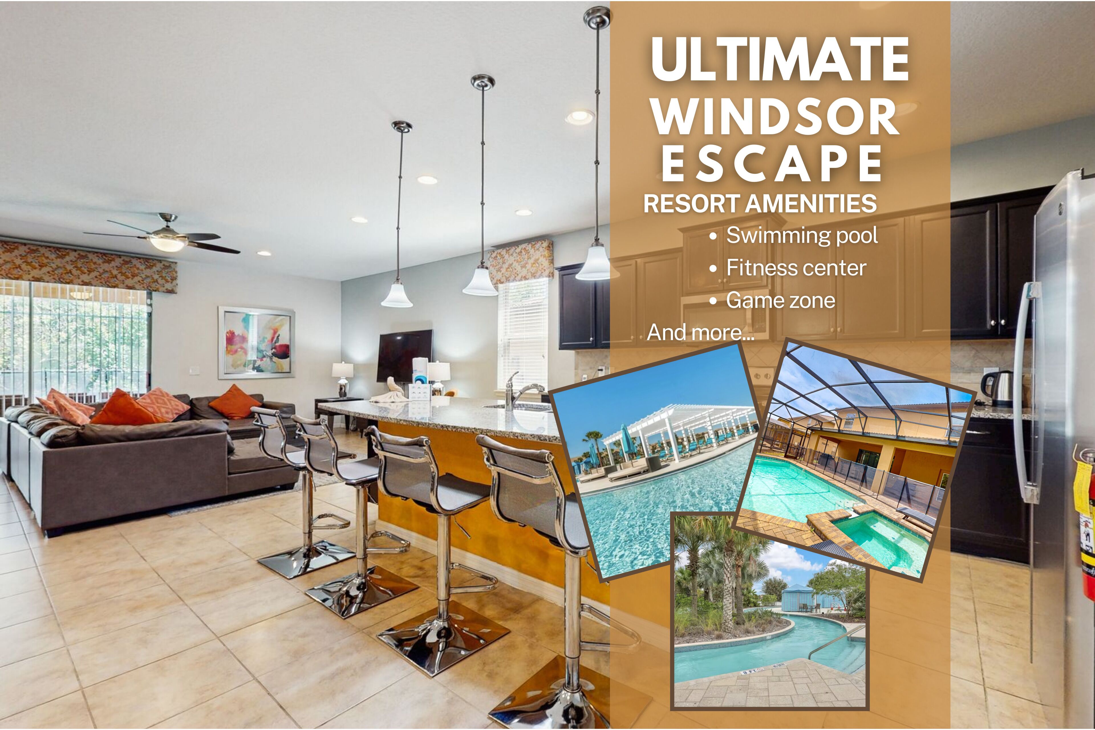 Hus - flere senge - adgang til pool - udsigt til pool (The Family Nest - Windsor at Westside) | Opholdsområde