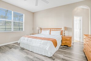 House, Multiple Beds, Pool Access, Pool View (Tower Lake Hideaway) | 4 bedrooms, individually decorated, individually furnished, bed sheets - Vibrant Modern Home With Private Pool, Spa, Lanai & Expansive Game Room (Haines City)