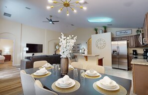 House, Multiple Beds, Pool Access, Pool View (Mickey's Villa - Cumbrian Lakes) | Interior - Gated Home w/ Private Pool, Furnished Patio, Close to Disney - Snowbirds Welcome (Kissimmee)