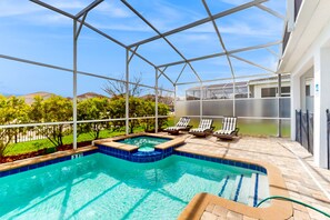 House, Multiple Beds, Pool Access, Pool View (All Fun & Games) | View from room - Two-story Home With Amazing Pool, Pool Spa, Game Rooms, & Washer/dryer (Davenport)