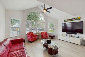 Condo, Multiple Beds, Kitchen, Garden View (Urban Mouse) | Living area - Beautiful Home Boasting Entertainment for Everyone With Wifi (Kissimmee)