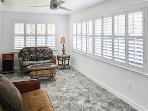 House, Multiple Beds, Patio, Garden View (The Wicker Wonder) | Living area - Classic Home Close to Lake Placid With Modern Updates, W/d, AC, & Patio (Lake Placid)