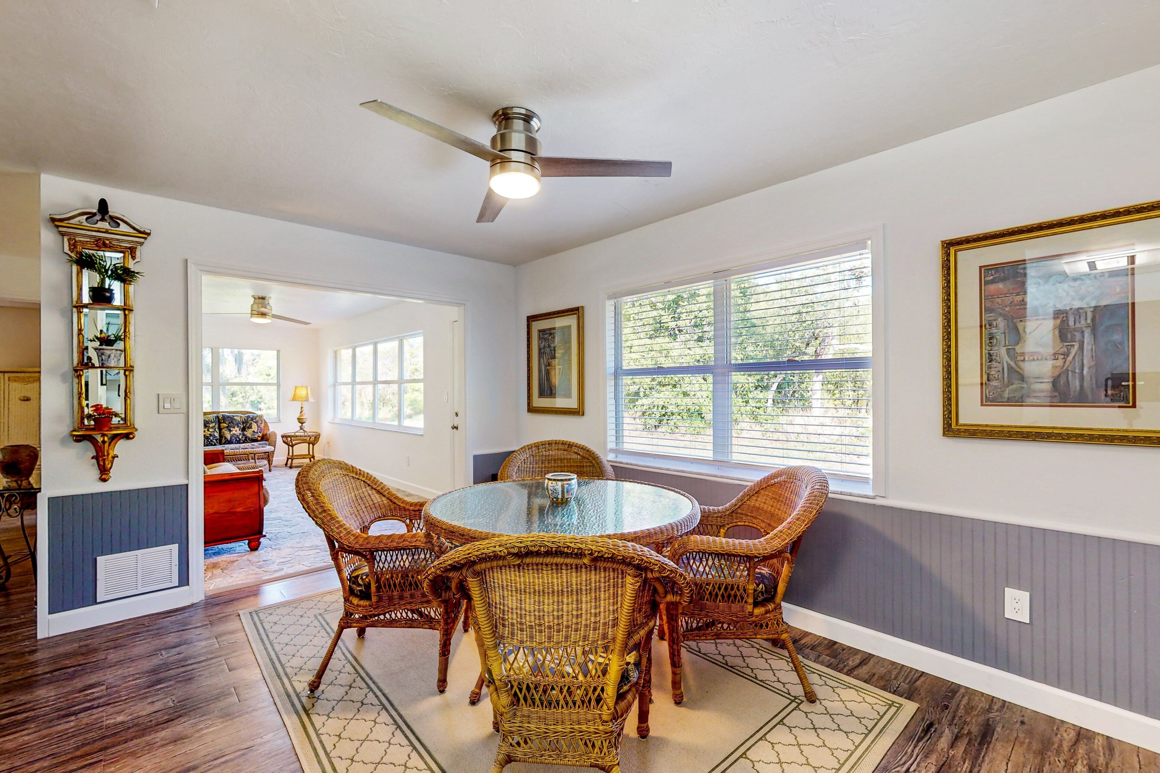 House, Multiple Beds, Patio, Garden View (The Wicker Wonder) | 2 bedrooms, individually decorated, individually furnished, bed sheets