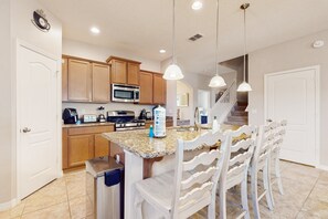 House, Multiple Beds, Pool Access, Pool View (Golden Hour Haven) | Private kitchen - Stunning Getaway With Games & Clubhouse Amenities - Near Parks (Kissimmee)