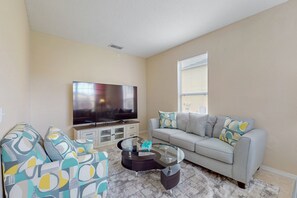 House, Multiple Beds, Pool Access, Pool View (The Seven Emeralds of Isla) | Living area - Beautiful Home With Private Pool and Space for the Whole Family (Kissimmee)