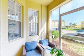 Condo, Multiple Beds, Pool Access, Pool View (Relaxation Station) | View from room - Ground Floor Condo With Shared hot tub & Pool, Wifi, Lanai, W/d, & AC (Davenport)