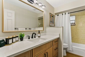 Hair dryer, towels