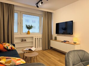 Comfort-huoneisto, kaupunkinäköala | Oleskelualue