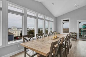 Dining - Clean & Modern Home w/ 2 King Suites, Elevator, & Short Walk to Beach (Surf City)