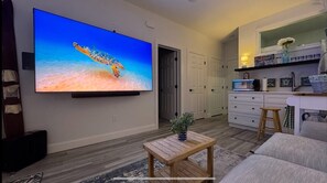 TV, fireplace, stereo