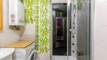Hair dryer, towels