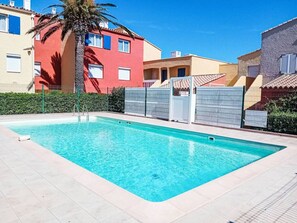 Pool - Apartment with marina view - 4 guests (Le Barcarès)