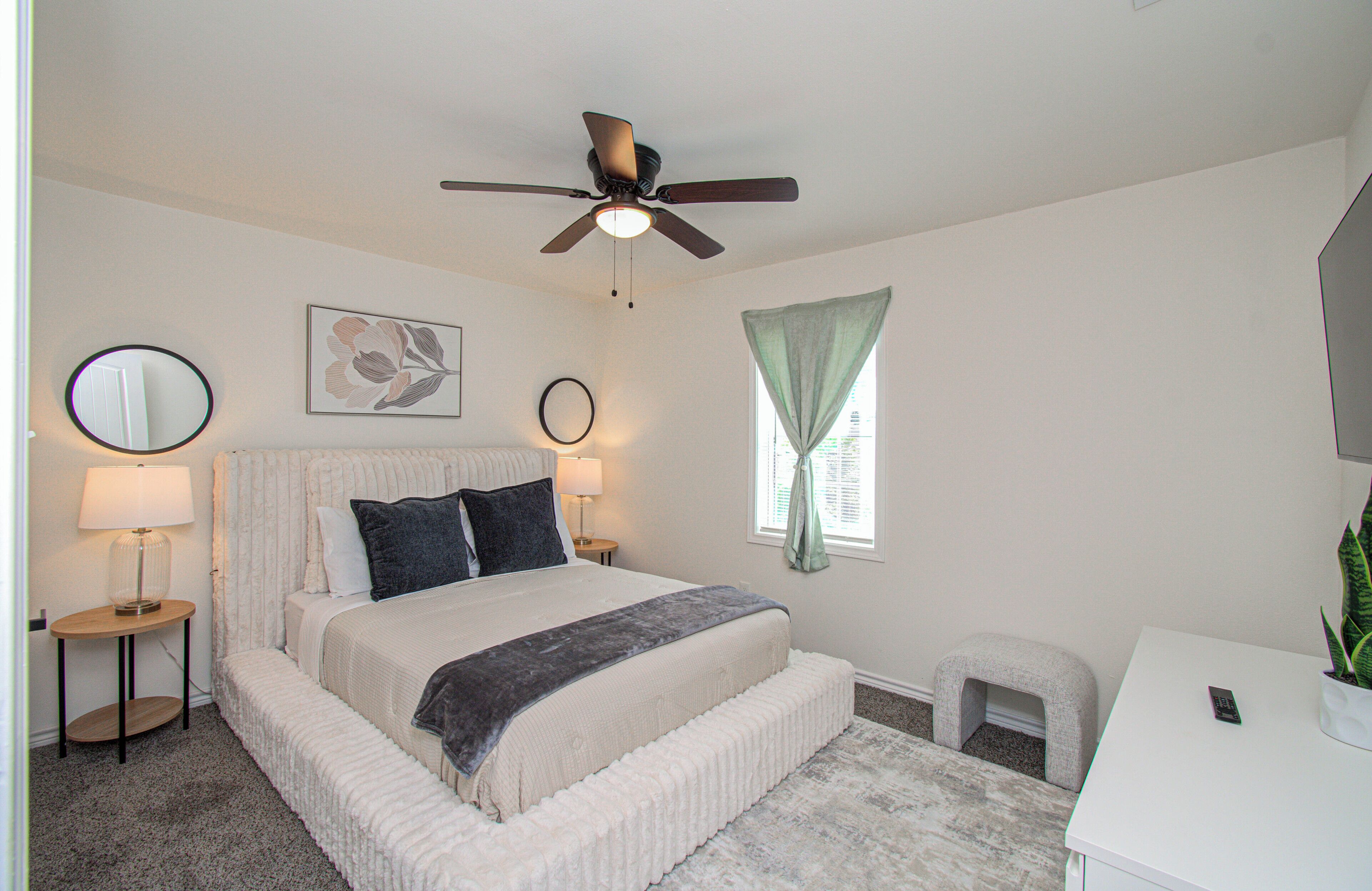 2 bedrooms, iron/ironing board, free WiFi, bed sheets