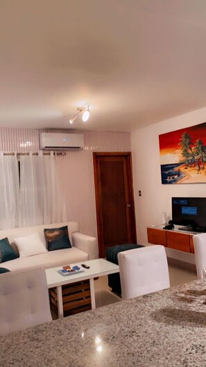 Living area - Punta Cana - Cozy Apartament- 2-bedroom condo with AC in beautiful Punta Cana (Punta Cana)