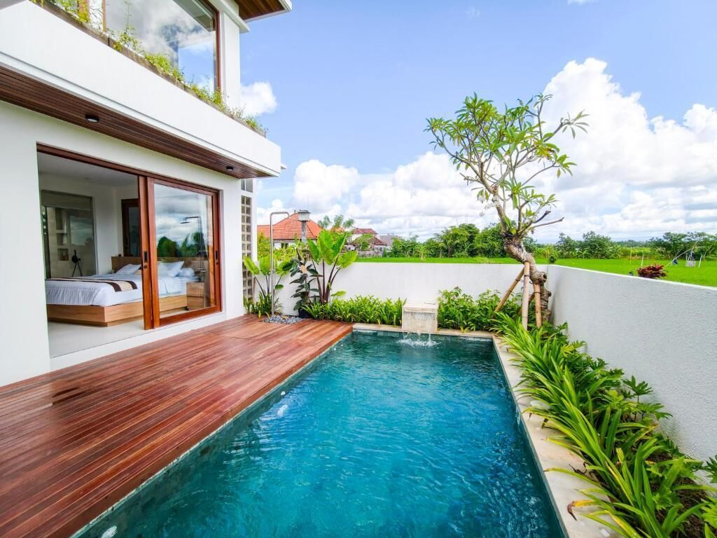 Villa, 2 slaapkamers, balkon, uitzicht op tuin | Zwembad