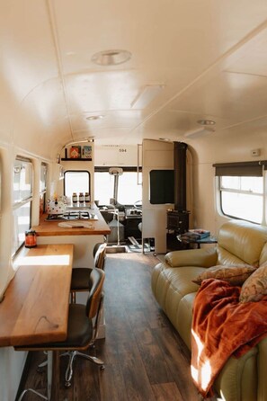 Interior - R&R Bus Retreat: Betsy the Blue Bus (Wellington Mill)