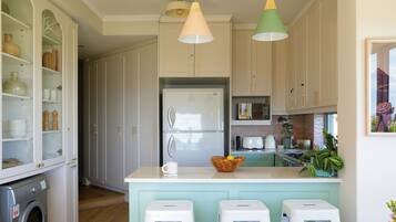 Luxury Apartment, Kitchen, Sea View | Private kitchen