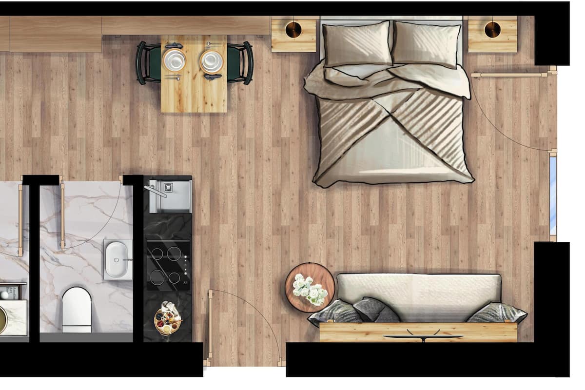 Apartment, Balcony, Mountain View | Floor plan