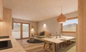 Superior Apartment, Balcony, Mountain View | Dining