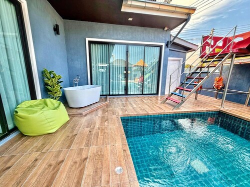 Villa For You Breeze Casa avec piscine privée et 3 chambres, près de la plage de Cha-Am