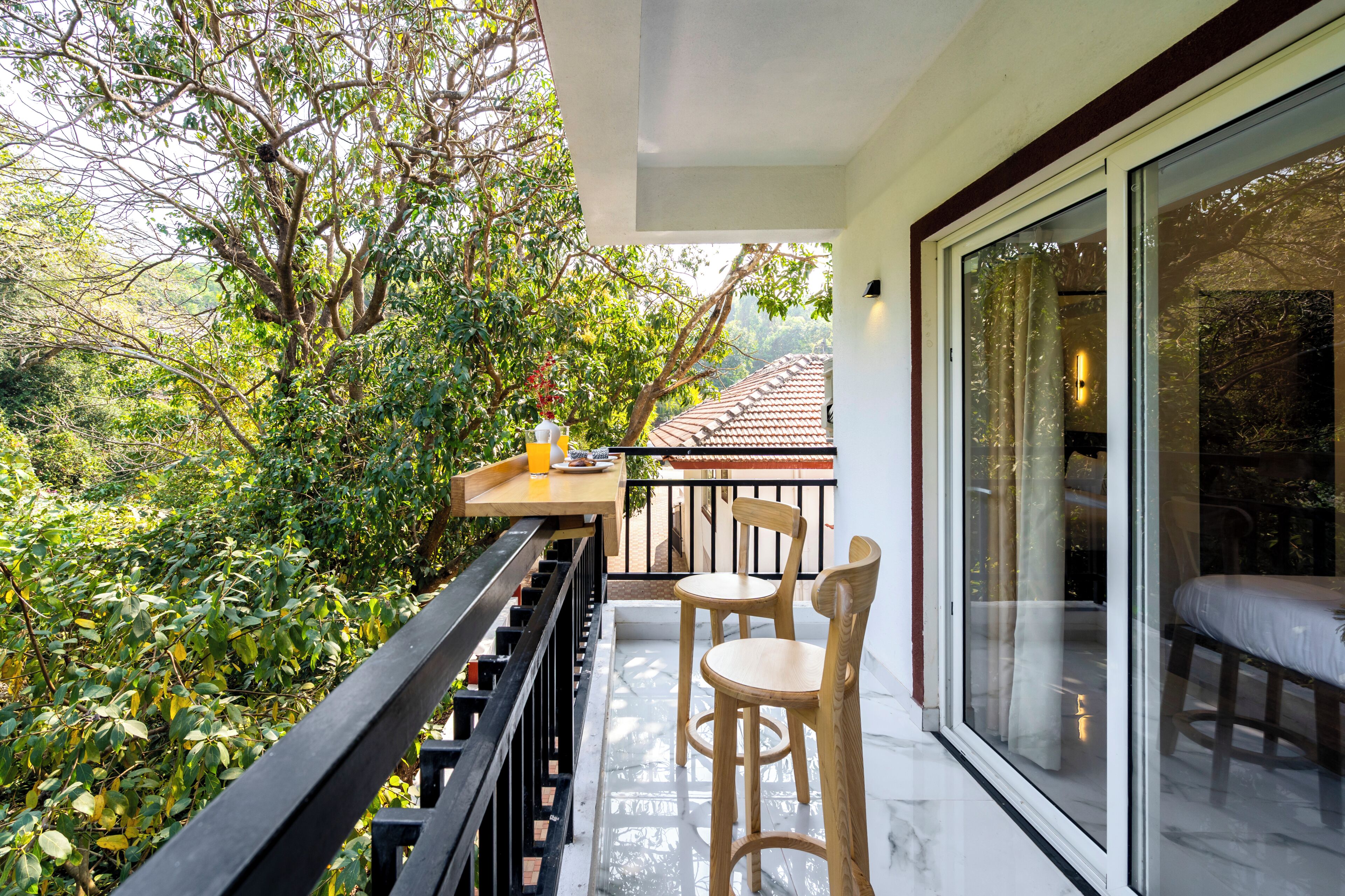 Apartment, 2 Schlafzimmer, Balkon | Speisen im Freien