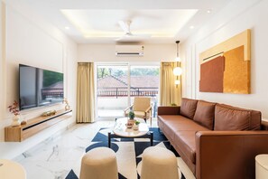 Apartamento, 2 quartos, sacada | Área de estar