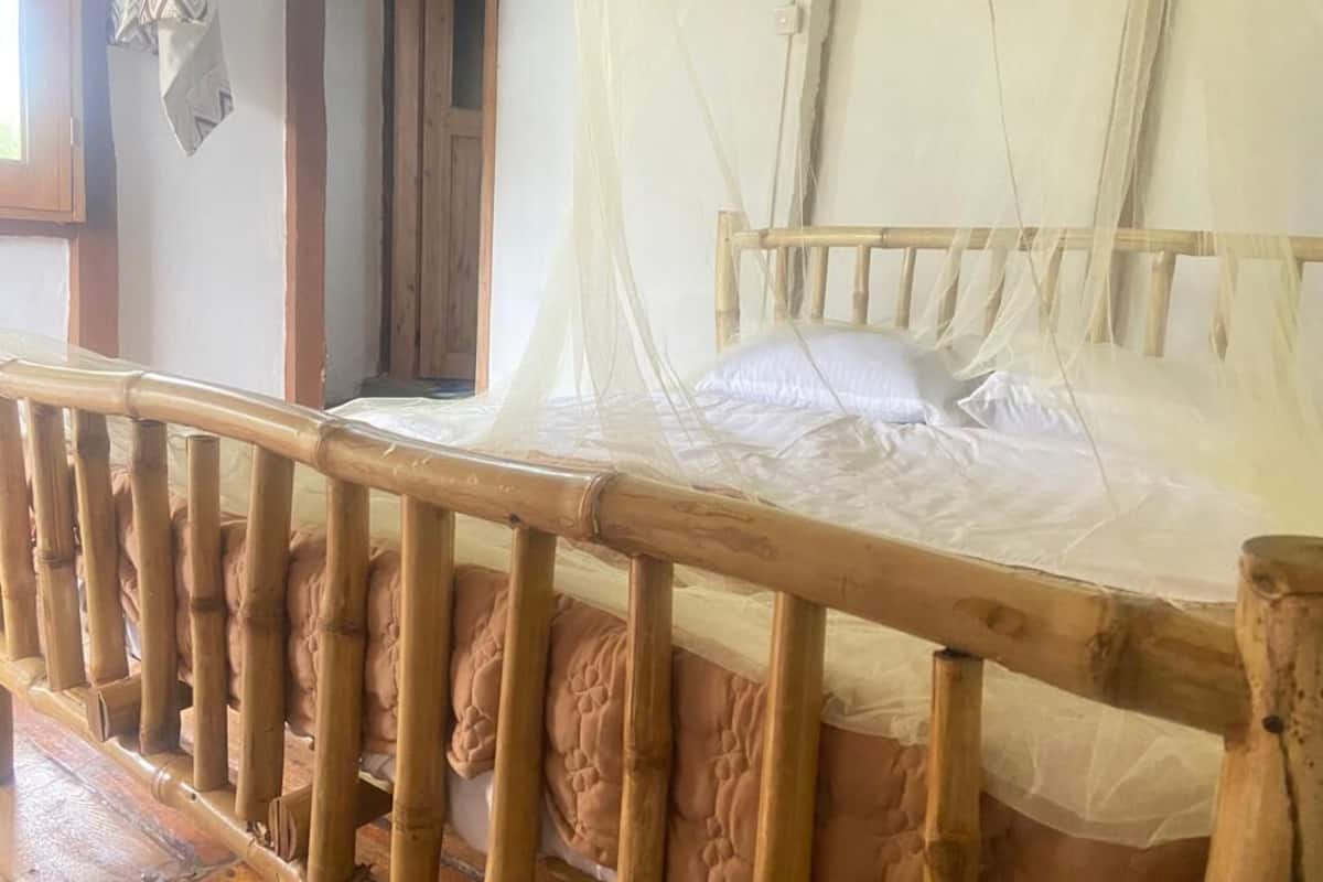 컴포트 싱글룸, 발코니, 정원 전망