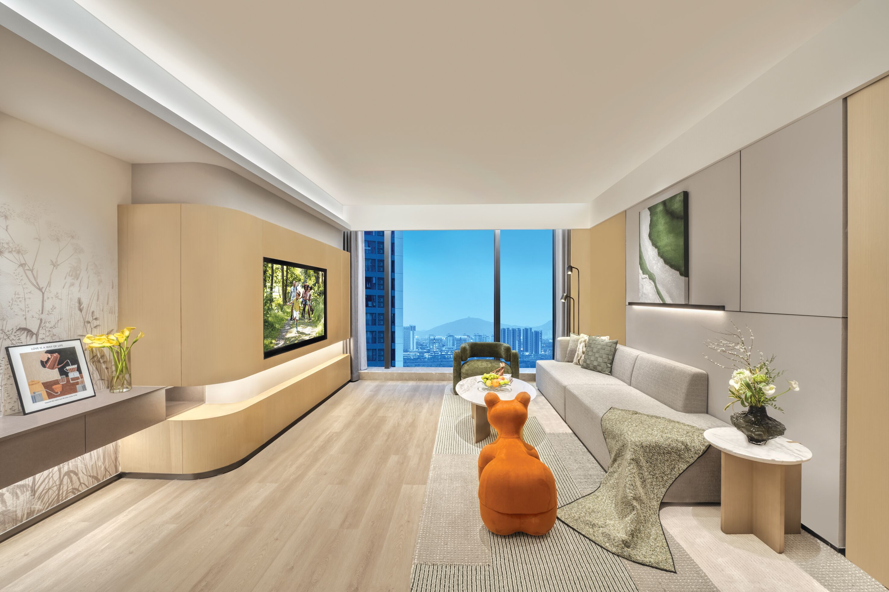 Premier-Apartment, 1 Schlafzimmer | Wohnbereich