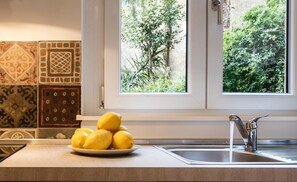 Fridge, microwave, stovetop, coffee/tea maker - Santonofrio Colors - Three Bedroom Apartment, Sleeps 8 (Rome)