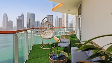 Luxury Apartment, Balcony, City View | Property grounds