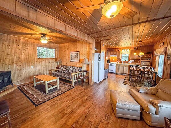 Cabin, Multiple Beds, Patio (Bouchard - Pinewood) | Living area