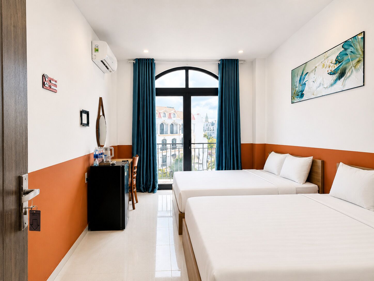 Chambre Quadruple Deluxe, balcon, vue ville