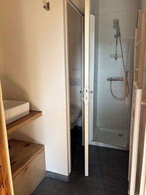 Shower, hair dryer
