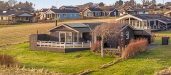 Holiday home with fjord view, wilderness bath and hot tub