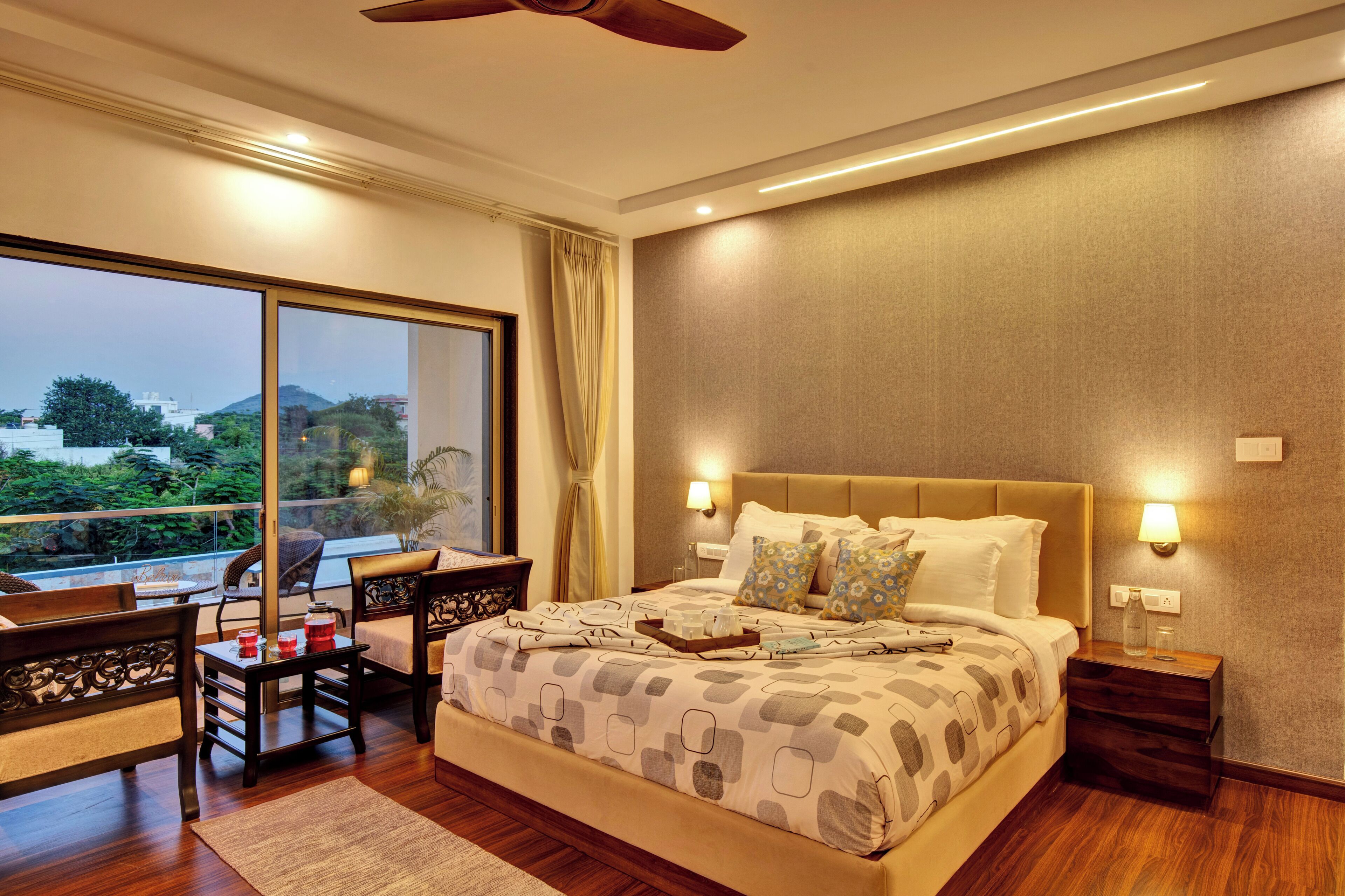 럭셔리 빌라, 발코니, 정원 전망