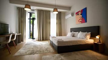 In-room safe, blackout drapes, soundproofing, iron/ironing board