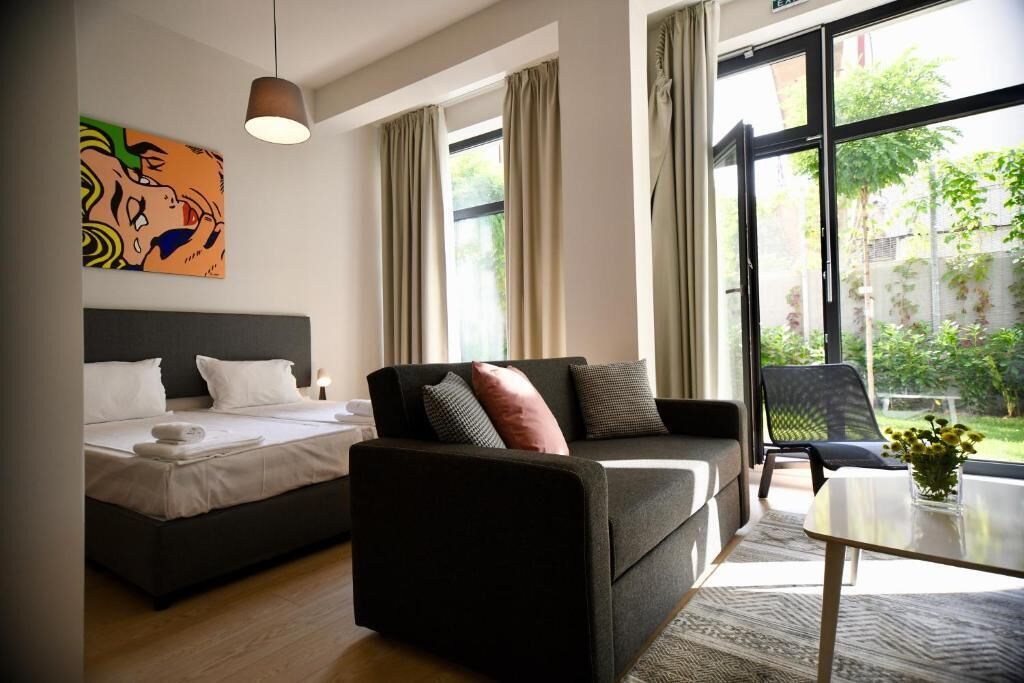 Superior-studio, parveke | Oleskelualue