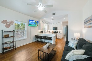 TV - Cozy Port A Retreat | Pet-Friendly | Screened Patio (Port Aransas)