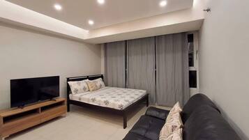 Standard-Studio, 1 Queen-Bett, Kochnische | Wohnbereich