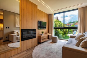 Living area - Apartamento com infra em Gramado (Gramado)