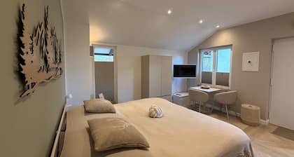 Modern Private Business Chalet near Switzerland! Terrace & Parking at the Door!