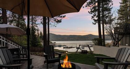 Lakefront Escape with Private Dock, Hot Tub, AC, EV charger, & Game Room