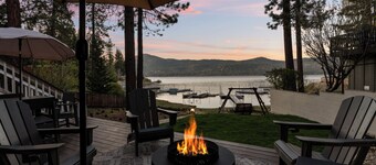 Lakefront Escape with Private Dock, Hot Tub, AC, EV charger, & Game Room